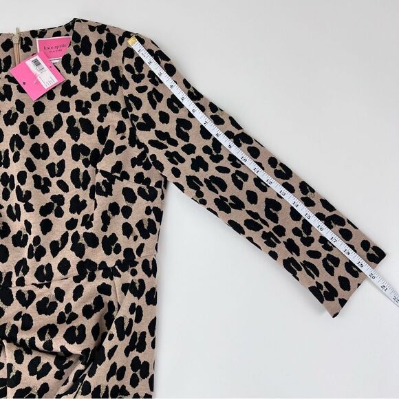 NWT KATE SPADE - Forest Feline Jacquard Animal Print Dress Size 4 - Picture 16 of 16